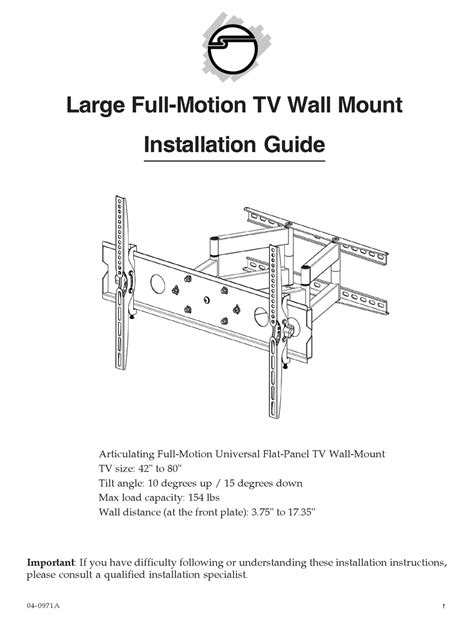 sxdp4 wall mount instructions